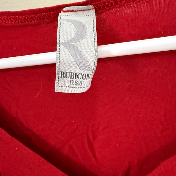 ICON Red Ruched Fitted Blouse - Picture 3 of 4